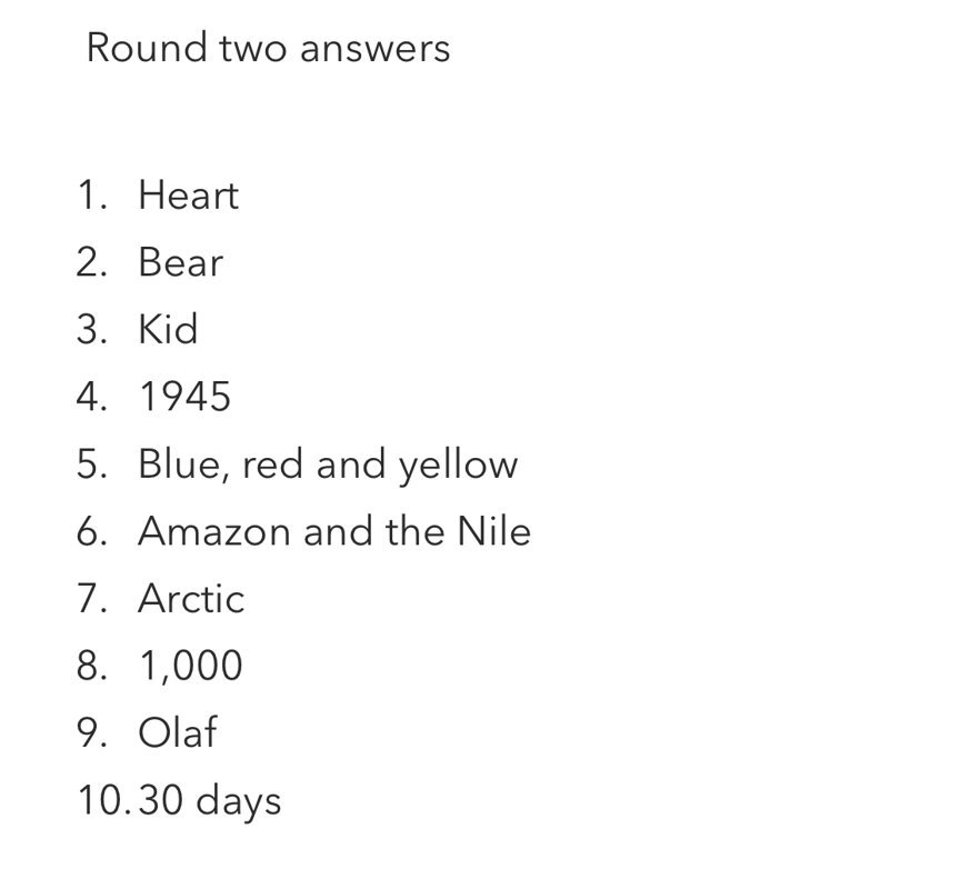 Image of Round 2 Answers 