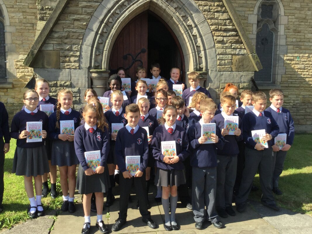 Image of Year 6 with Bibles