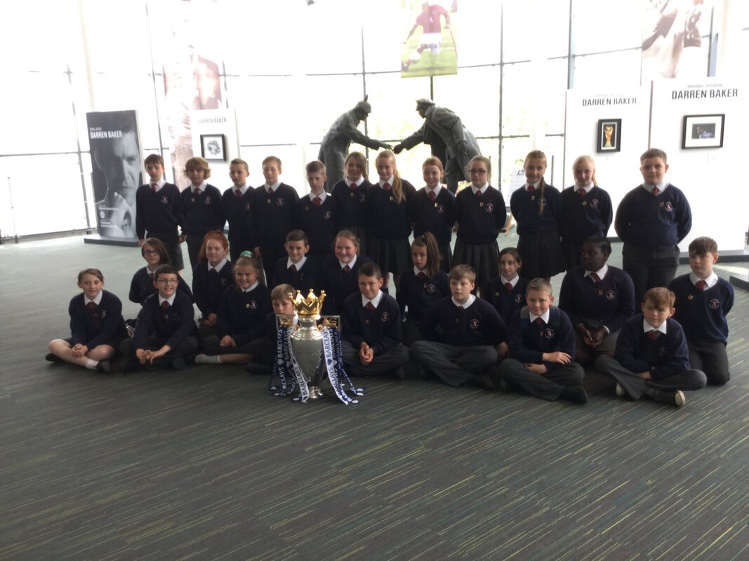 Image of With the Premier League Trophy