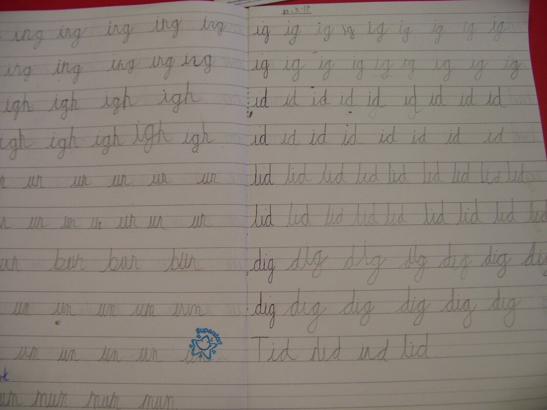 Image of Miss Clegg's Handwriting Blogstar