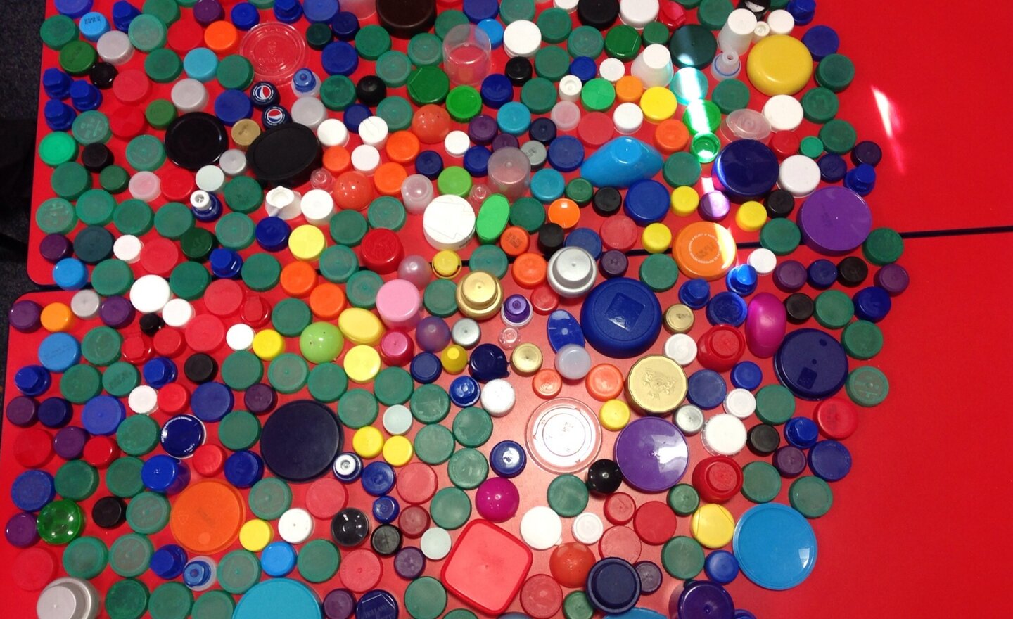 Image of Sound of the morning recreated in bottle tops