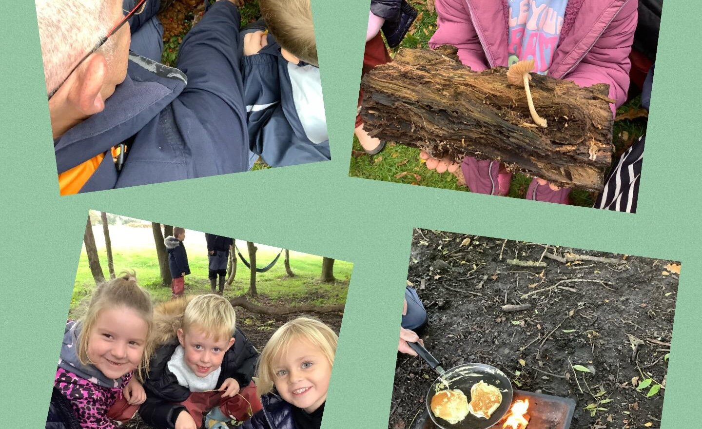 Image of Fun filled forest school afternoon searching for funghi