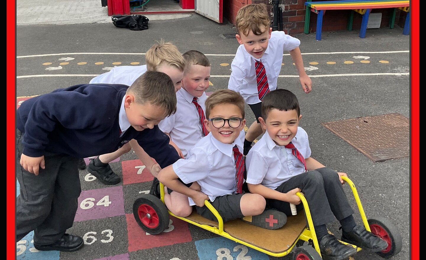 Image of Great teamwork between Year 1 and 2