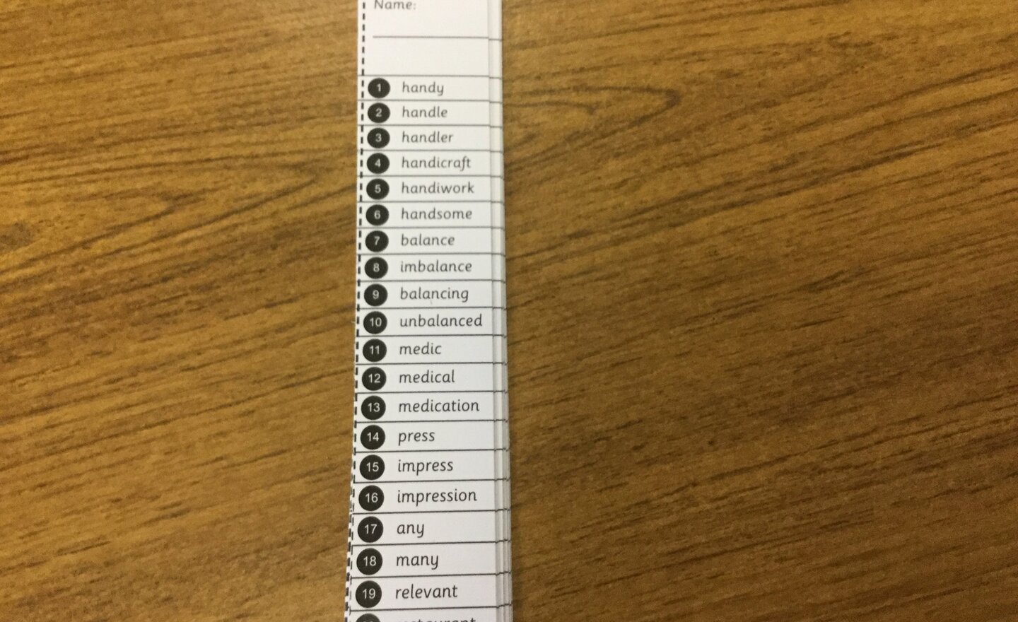 Image of This Week's Spellings