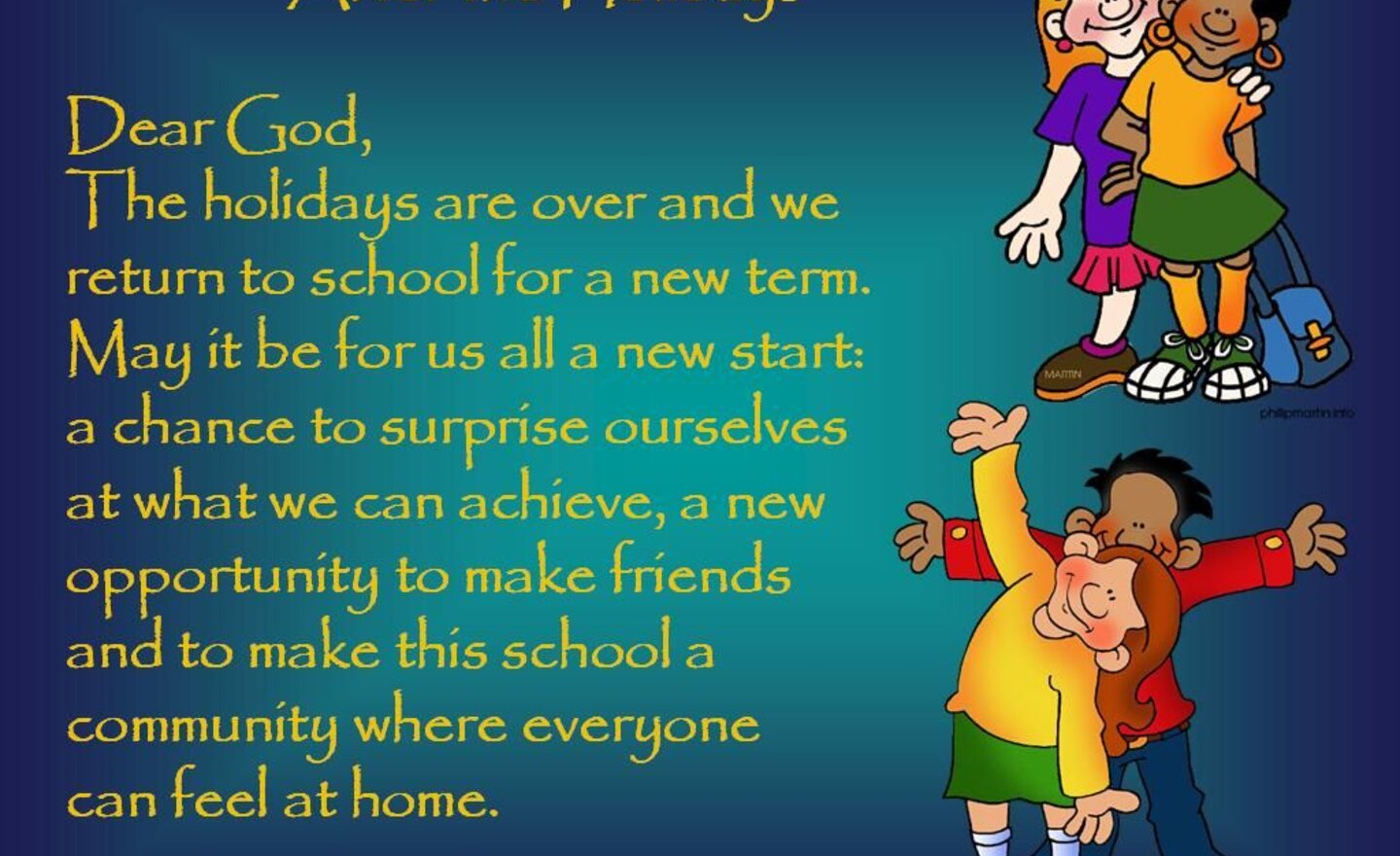 Image of A back to school prayer