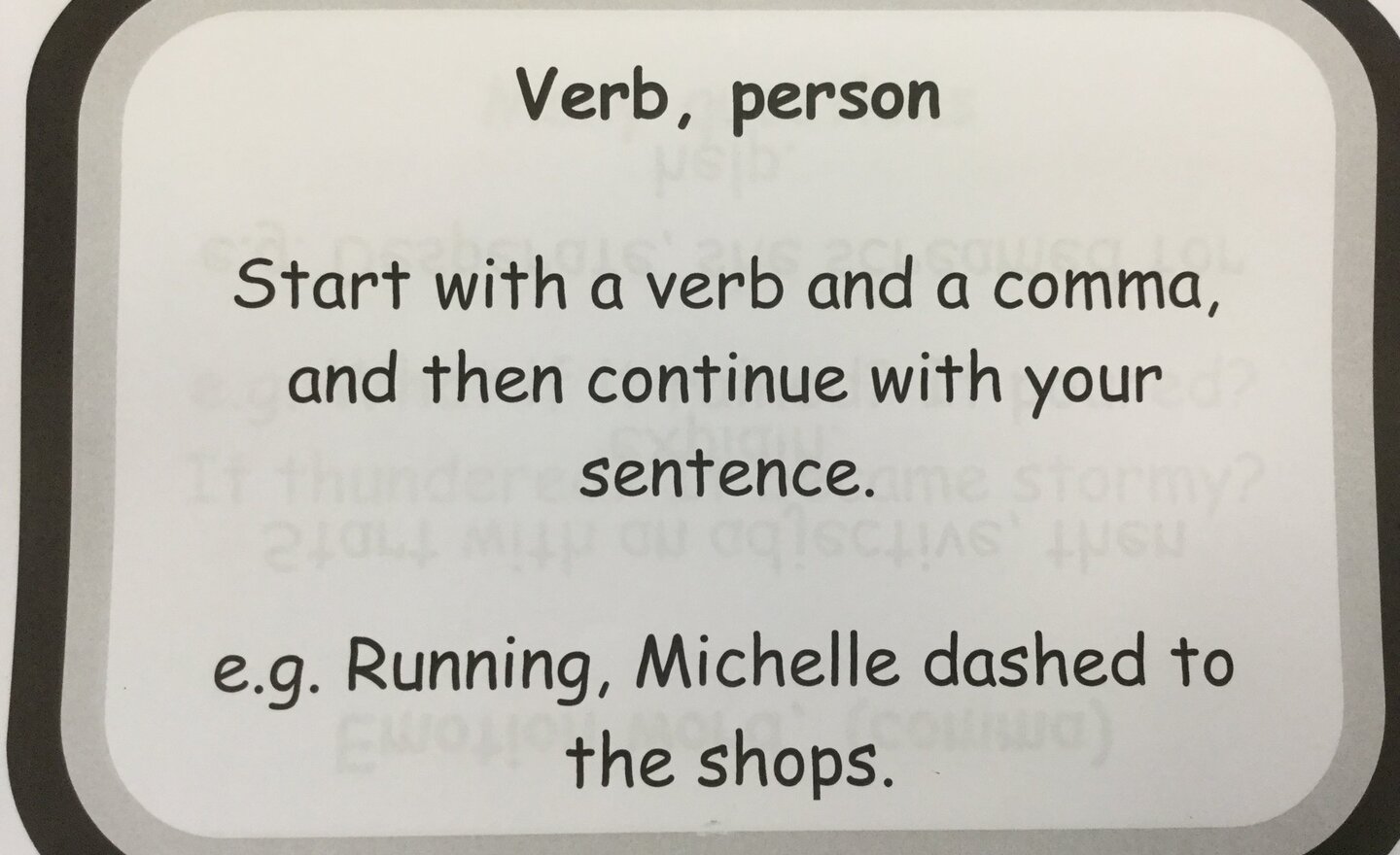 Image of Verb, person sentences