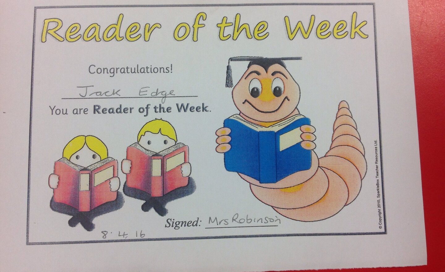 Image of Reader of the Week