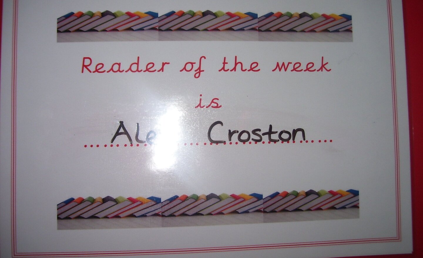 Image of Mrs Robinson's Reader of the Week