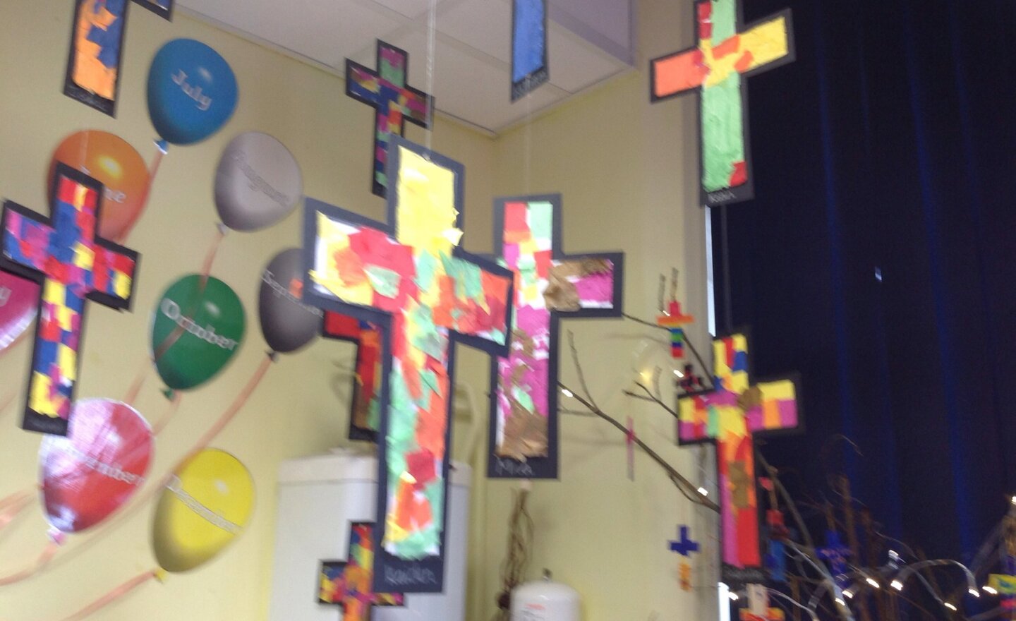 Image of Stained glass crosses